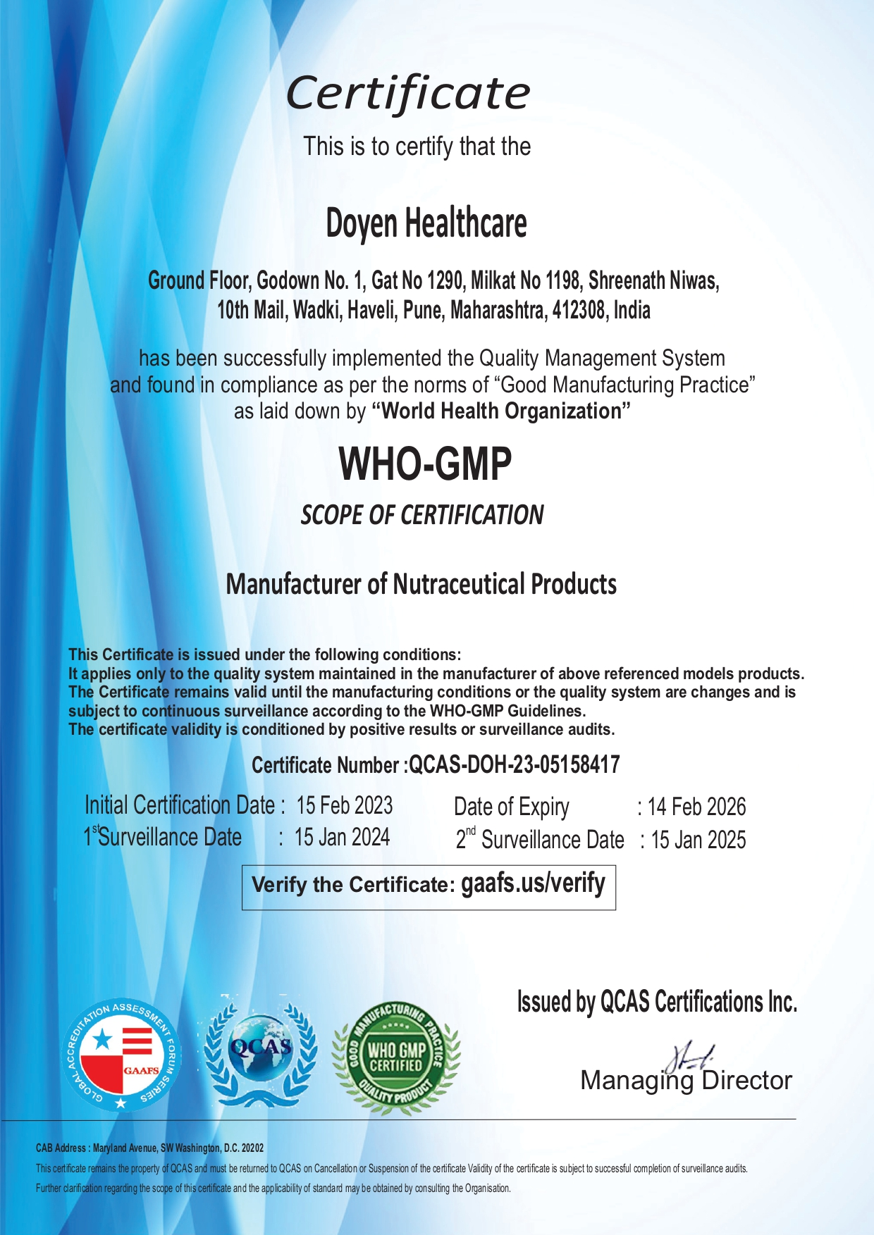 WHO_GMP Cert